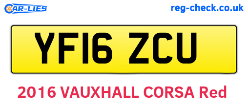 YF16ZCU are the vehicle registration plates.
