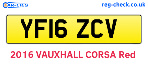 YF16ZCV are the vehicle registration plates.