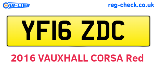 YF16ZDC are the vehicle registration plates.