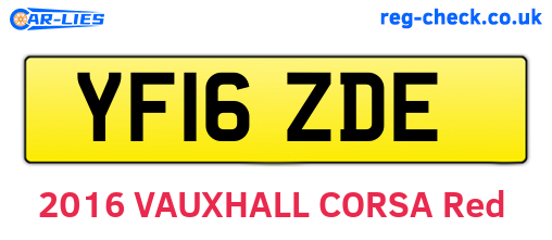 YF16ZDE are the vehicle registration plates.