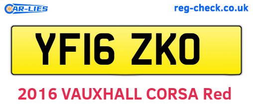 YF16ZKO are the vehicle registration plates.