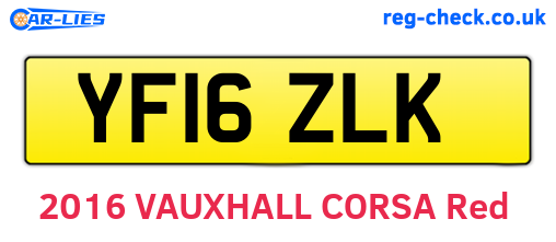 YF16ZLK are the vehicle registration plates.