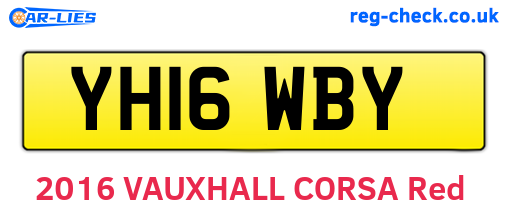 YH16WBY are the vehicle registration plates.