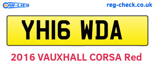 YH16WDA are the vehicle registration plates.