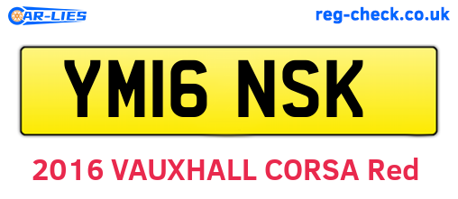 YM16NSK are the vehicle registration plates.