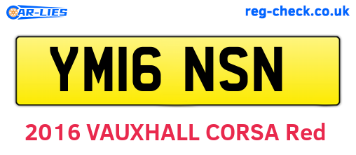YM16NSN are the vehicle registration plates.