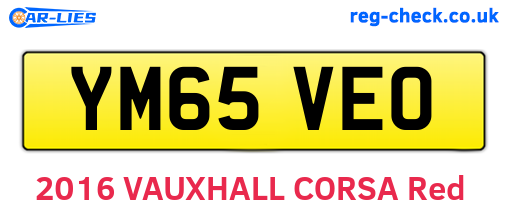 YM65VEO are the vehicle registration plates.