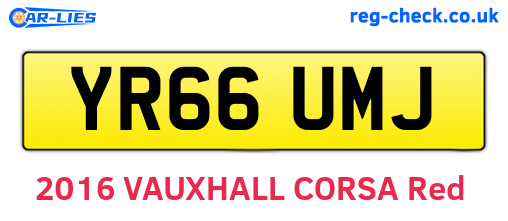 YR66UMJ are the vehicle registration plates.