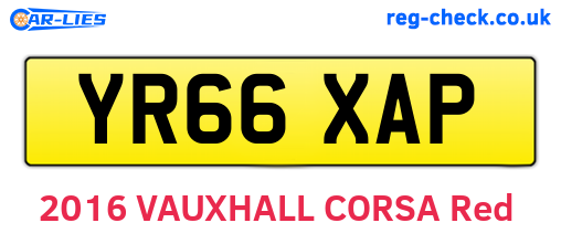 YR66XAP are the vehicle registration plates.