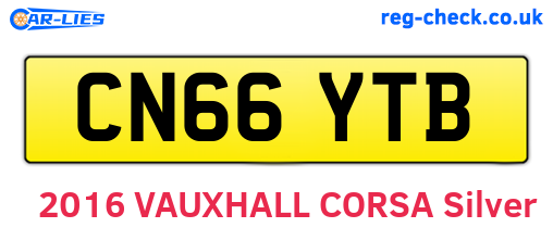 CN66YTB are the vehicle registration plates.