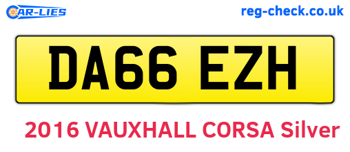 DA66EZH are the vehicle registration plates.