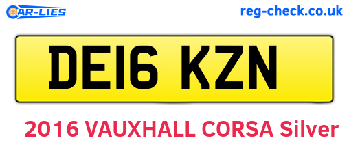 DE16KZN are the vehicle registration plates.