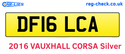 DF16LCA are the vehicle registration plates.