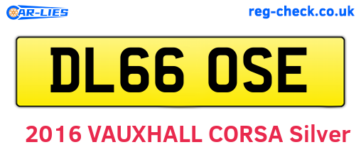 DL66OSE are the vehicle registration plates.