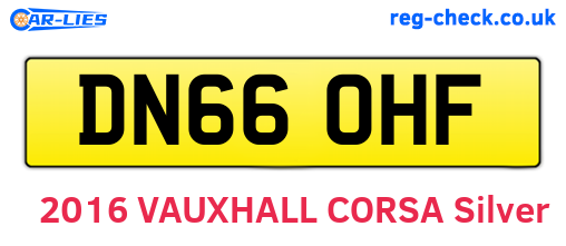 DN66OHF are the vehicle registration plates.