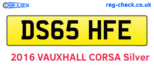 DS65HFE are the vehicle registration plates.
