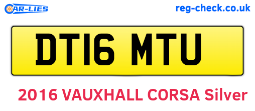 DT16MTU are the vehicle registration plates.