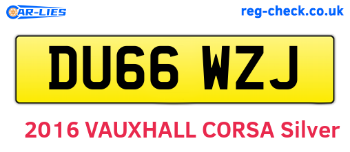 DU66WZJ are the vehicle registration plates.