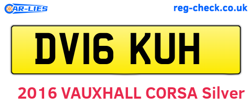 DV16KUH are the vehicle registration plates.