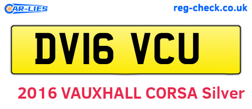 DV16VCU are the vehicle registration plates.