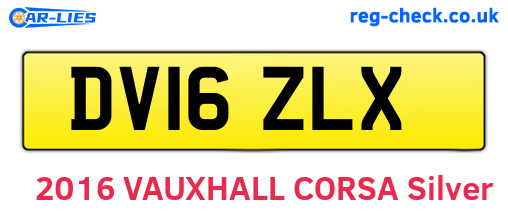 DV16ZLX are the vehicle registration plates.
