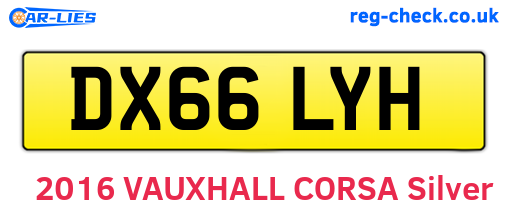 DX66LYH are the vehicle registration plates.