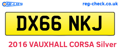 DX66NKJ are the vehicle registration plates.