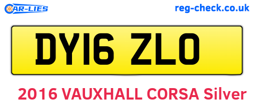 DY16ZLO are the vehicle registration plates.