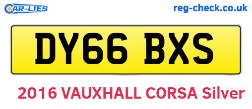 DY66BXS are the vehicle registration plates.