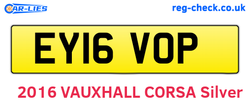 EY16VOP are the vehicle registration plates.