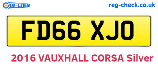 FD66XJO are the vehicle registration plates.