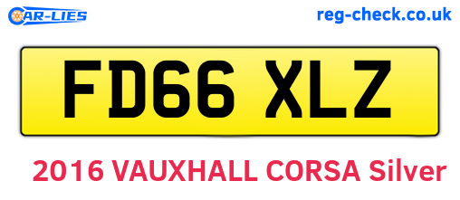 FD66XLZ are the vehicle registration plates.