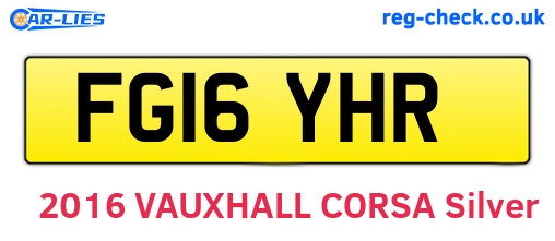 FG16YHR are the vehicle registration plates.