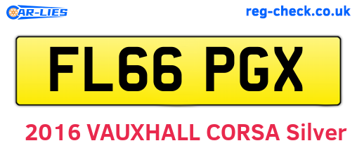 FL66PGX are the vehicle registration plates.