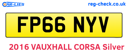 FP66NYV are the vehicle registration plates.