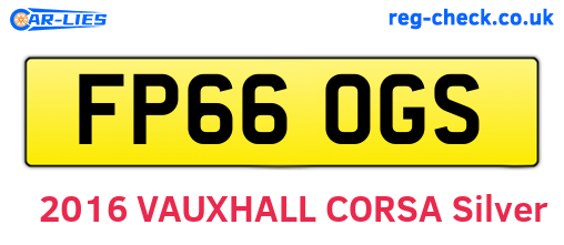 FP66OGS are the vehicle registration plates.