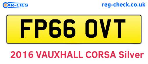 FP66OVT are the vehicle registration plates.