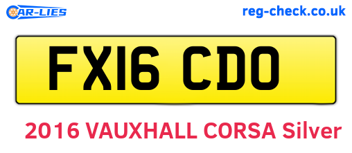 FX16CDO are the vehicle registration plates.