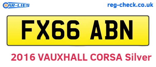 FX66ABN are the vehicle registration plates.