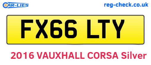 FX66LTY are the vehicle registration plates.