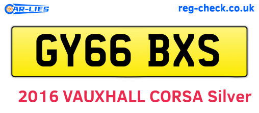 GY66BXS are the vehicle registration plates.