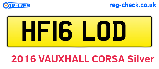 HF16LOD are the vehicle registration plates.