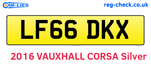 LF66DKX are the vehicle registration plates.