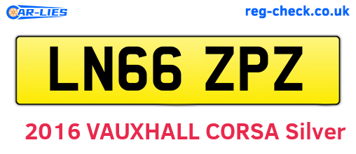 LN66ZPZ are the vehicle registration plates.