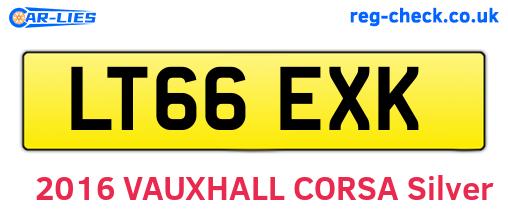 LT66EXK are the vehicle registration plates.