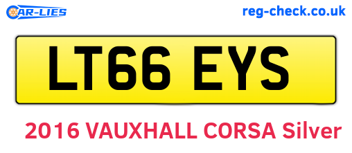 LT66EYS are the vehicle registration plates.