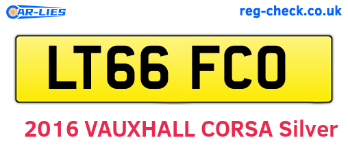 LT66FCO are the vehicle registration plates.