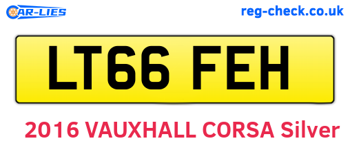 LT66FEH are the vehicle registration plates.