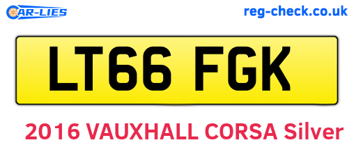 LT66FGK are the vehicle registration plates.