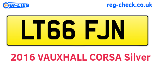 LT66FJN are the vehicle registration plates.